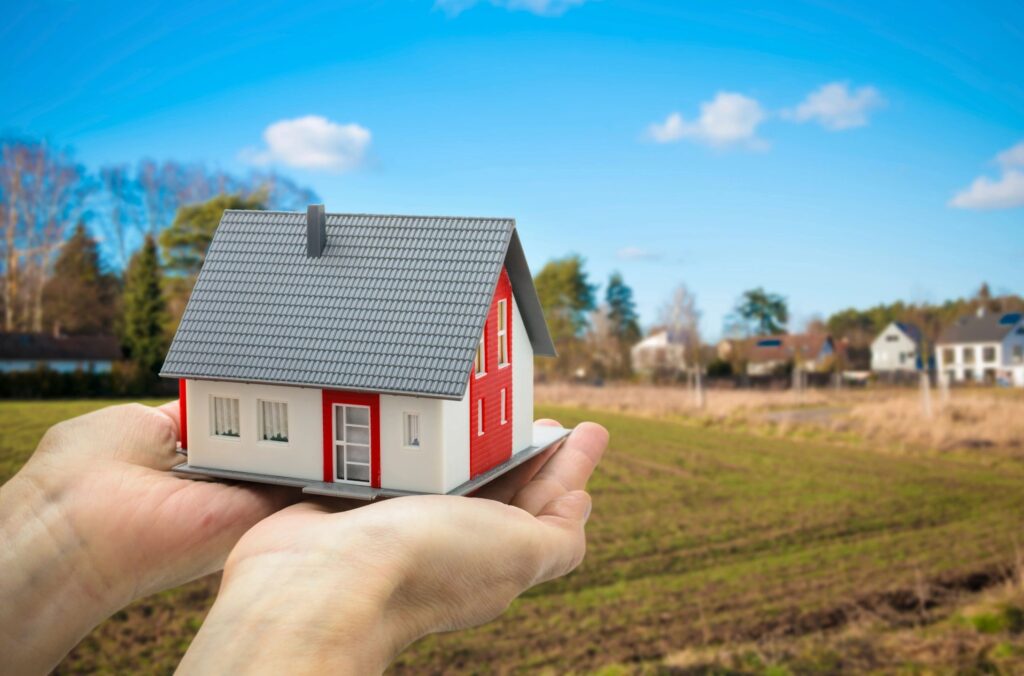 house toy held in palms